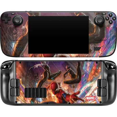 Marvel Spiderman Group Wall Steam Deck Handheld Gaming Computer Skin