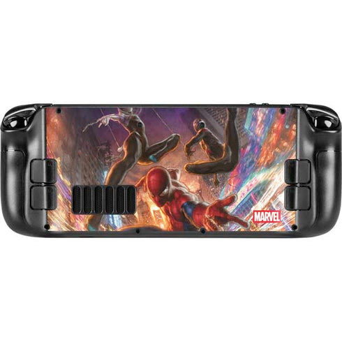 Marvel Spiderman Group Wall Steam Deck Handheld Gaming Computer Skin