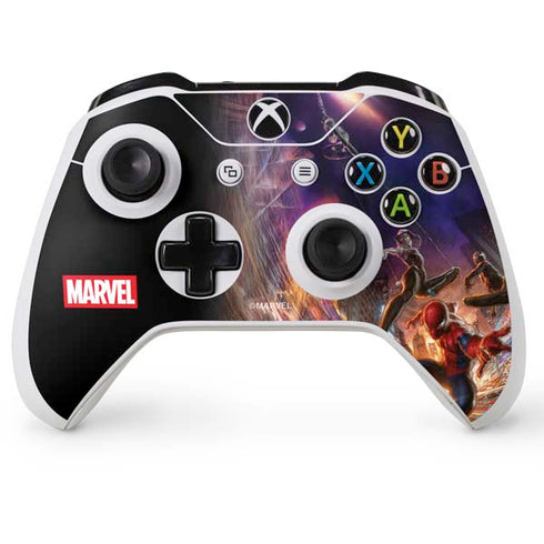 Marvel Spiderman Group Wall Xbox One X Controller Skin