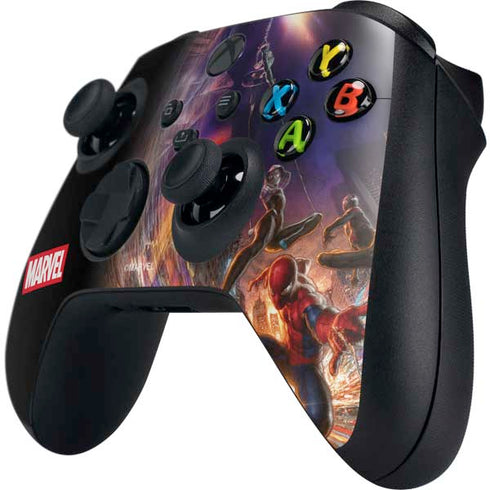 Marvel Spiderman Group Wall Xbox Series X Controller Skin