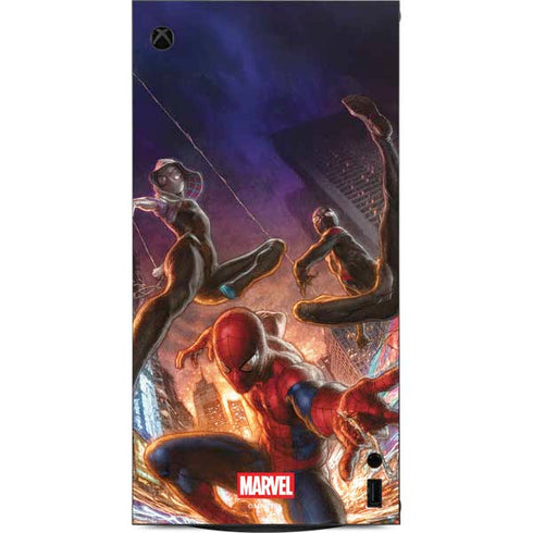 Marvel Spiderman Group Wall XBox Series X Digital Edition Console Skin