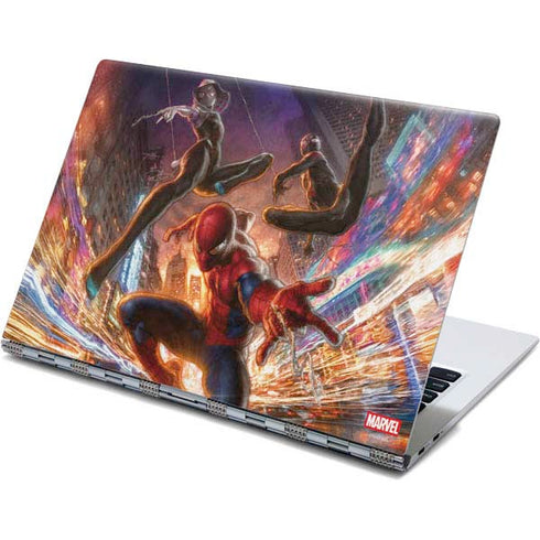 Marvel Spiderman Group Wall Yoga 910 2-in-1 14in Touch-Screen Skin