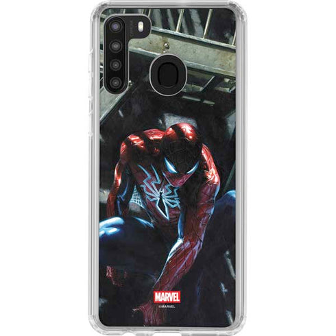 Marvel Spiderman New Suit Spiderman Galaxy A21 Clear Case