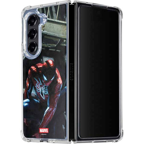 Marvel Spiderman New Suit Spiderman Galaxy Z Fold5 5G Clear Case