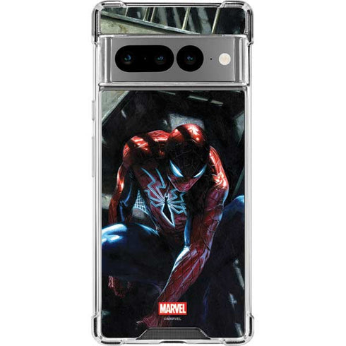 Marvel Spiderman New Suit Spiderman Google Pixel 7 Pro Clear Case