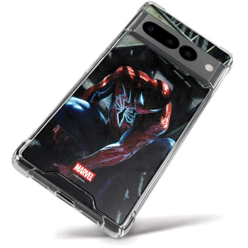 Marvel Spiderman New Suit Spiderman Google Pixel 7 Pro Clear Case