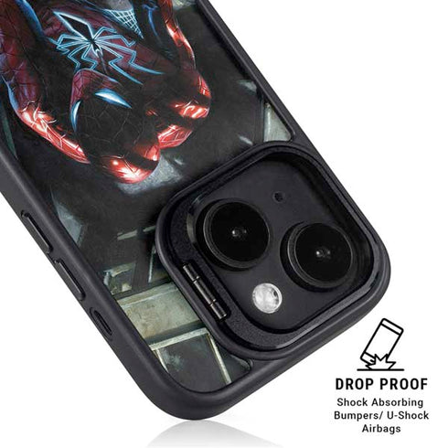 Marvel Spiderman New Suit Spiderman iPhone 15 Kickstand Case