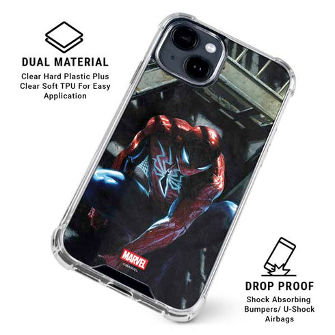 Marvel Spiderman New Suit Spiderman iPhone 15 Plus Clear Case