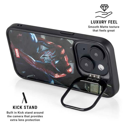 Marvel Spiderman New Suit Spiderman iPhone 16 Plus Kickstand Case