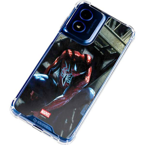 Marvel Spiderman New Suit Spiderman Moto G 5G (2024) Clear Case