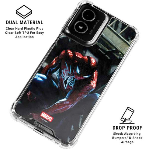 Marvel Spiderman New Suit Spiderman Moto G Power 5G (2024) Clear Case