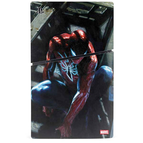 Marvel Spiderman New Suit Spiderman PS5 Slim Disk Bundle Skin