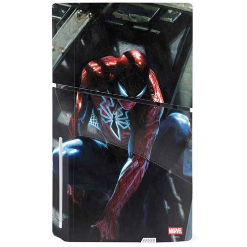 Marvel Spiderman New Suit Spiderman PS5 Slim Disk Bundle Skin
