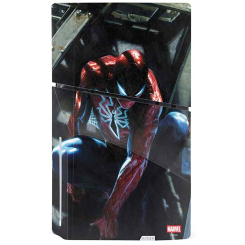 Marvel Spiderman New Suit Spiderman PS5 Slim Disk Console Skin