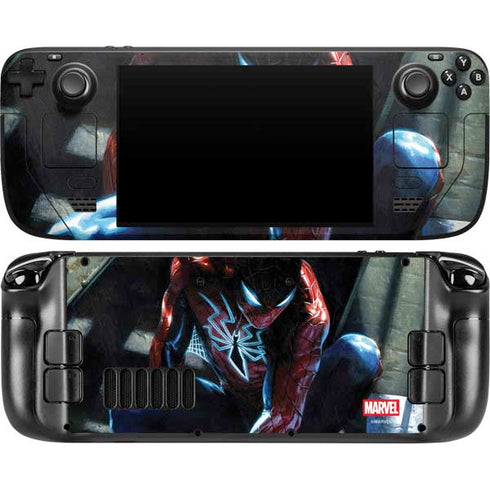 Marvel Spiderman New Suit Spiderman Steam Deck Handheld Gaming Computer OLED Skin