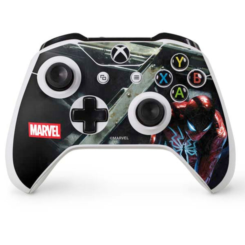 Marvel Spiderman New Suit Spiderman Xbox One S Console and Controller Bundle Skin