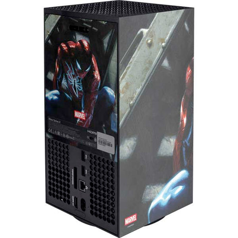 Marvel Spiderman New Suit Spiderman Xbox Series X Console Skin