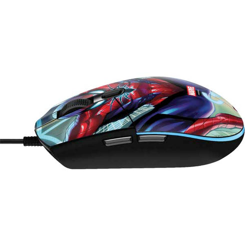 Marvel Spiderman Spiderman Armor MK IV G203 Prodigy RGB Wired Gaming Mouse Skin