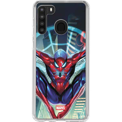 Marvel Spiderman Spiderman Armor MK IV Galaxy A21 Clear Case