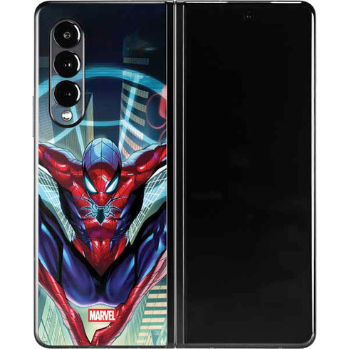 Marvel Spiderman Spiderman Armor MK IV Galaxy Z Fold3 5G Skin