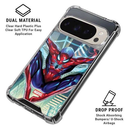 Marvel Spiderman Spiderman Armor MK IV Google Pixel 9 Pro XL Clear Case