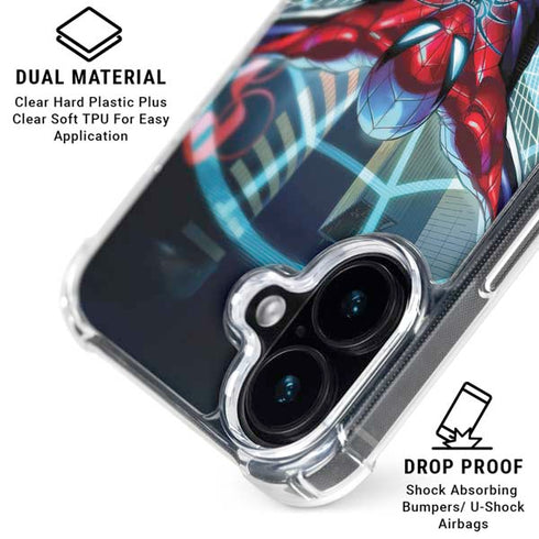 Marvel Spiderman Spiderman Armor MK IV iPhone 16 Plus Clear Case