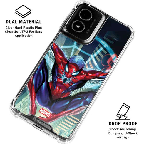 Marvel Spiderman Spiderman Armor MK IV Moto G Power 5G (2024) Clear Case