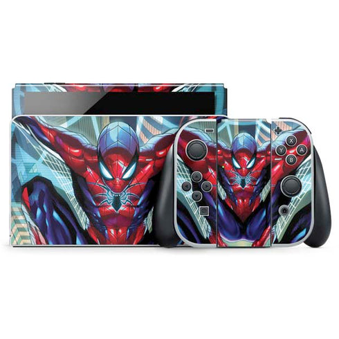 Marvel Spiderman Spiderman Armor MK IV Nintendo Switch OLED (2021) Skin