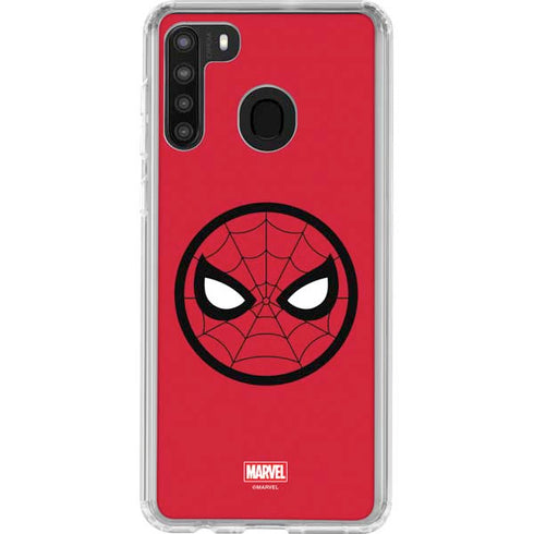 Marvel Spiderman Spiderman Emblem Galaxy A21 Clear Case