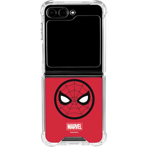Marvel Spiderman Spiderman Emblem Galaxy Z Flip5 5G Clear Case