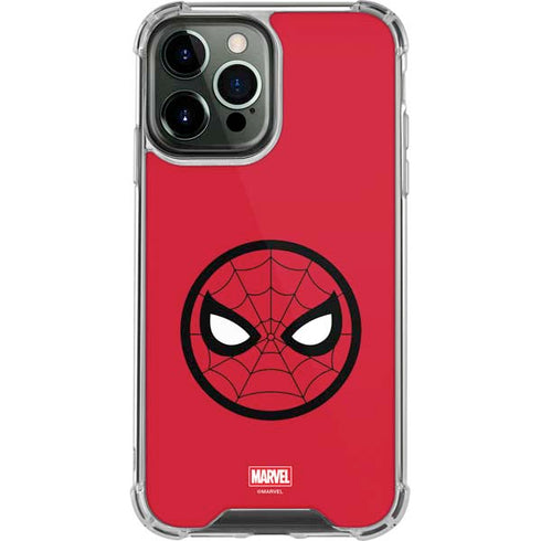 Marvel Spiderman Spiderman Emblem iPhone 14 Pro Max Clear Case