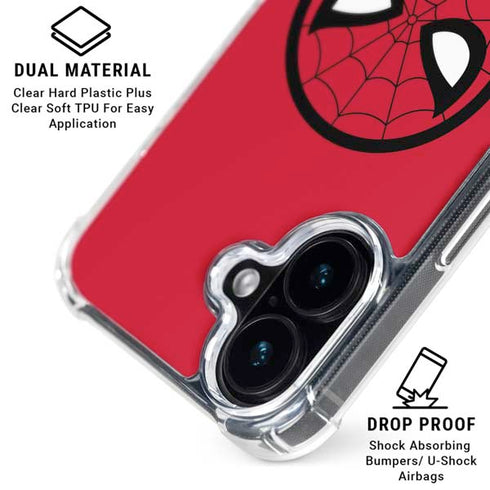 Marvel Spiderman Spiderman Emblem iPhone 16 Clear Case