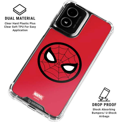 Marvel Spiderman Spiderman Emblem Moto G Power 5G (2024) Clear Case