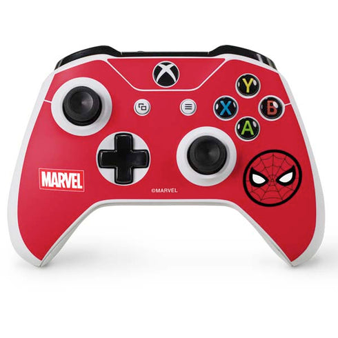 Marvel Spiderman Spiderman Emblem Xbox One S Console and Controller Bundle Skin