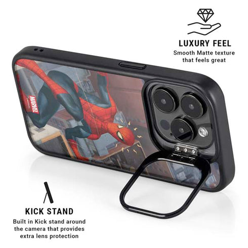 Marvel Spiderman Spidey Sense iPhone 16 Pro Kickstand Case