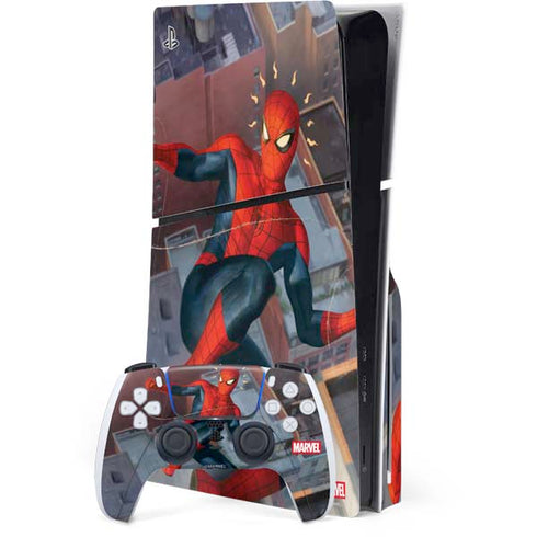 Marvel Spiderman Spidey Sense PS5 Slim Disk Bundle Skin