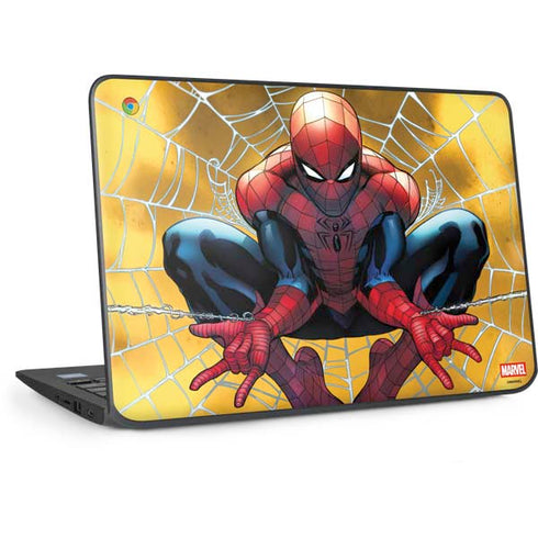 Marvel Spiderman Web Shooting HP Chromebook Skin