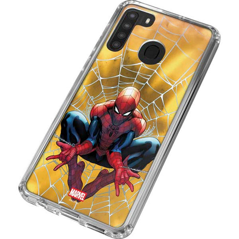 Marvel Spiderman Web Shooting Galaxy A21 Clear Case