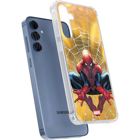 Marvel Spiderman Web Shooting Galaxy A55 5G Clear Case