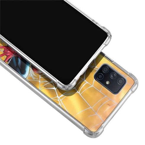 Marvel Spiderman Web Shooting Galaxy A71 5G Clear Case