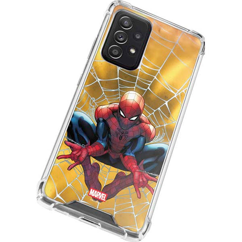 Marvel Spiderman Web Shooting Galaxy A72 5G Clear Case