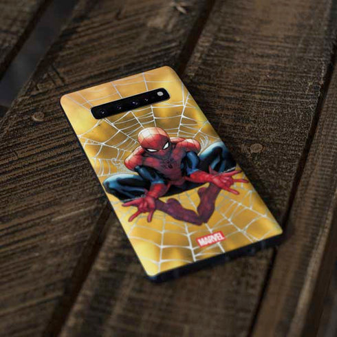 Marvel Spiderman Web Shooting Galaxy S10 Plus Skin