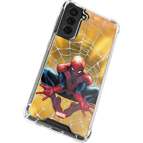 Marvel Spiderman Web Shooting Galaxy S21 FE Clear Case
