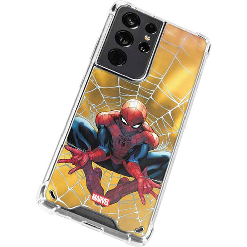 Marvel Spiderman Web Shooting Galaxy S21 Ultra 5G Clear Case