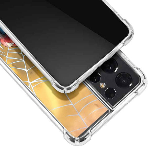Marvel Spiderman Web Shooting Galaxy S21 Ultra 5G Clear Case