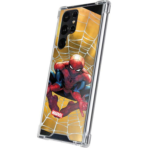 Marvel Spiderman Web Shooting Galaxy S22 Ultra Clear Case