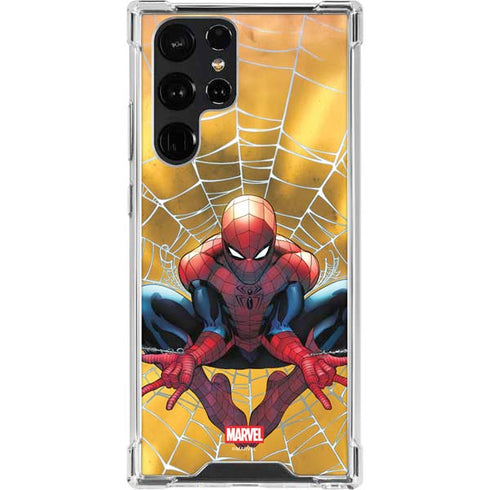Marvel Spiderman Web Shooting Galaxy S23 Ultra Clear Case