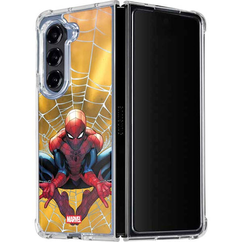 Marvel Spiderman Web Shooting Galaxy Z Fold5 5G Clear Case