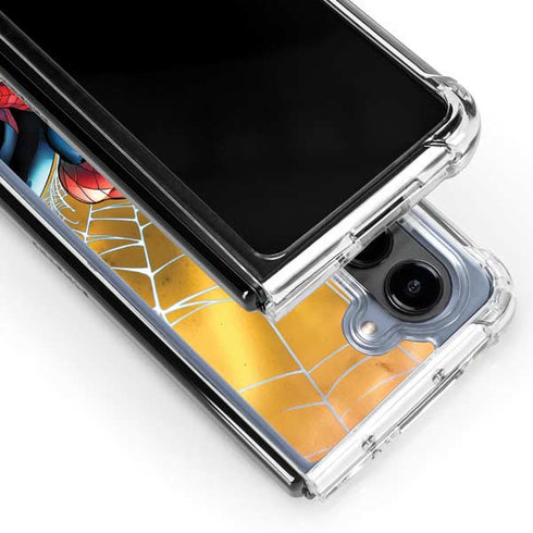 Marvel Spiderman Web Shooting Galaxy Z Fold5 5G Clear Case