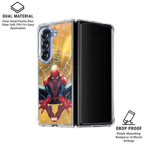 Marvel Spiderman Web Shooting Galaxy Z Fold6 Clear Case